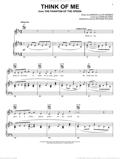 Think Of Me (from The Phantom Of The Opera)