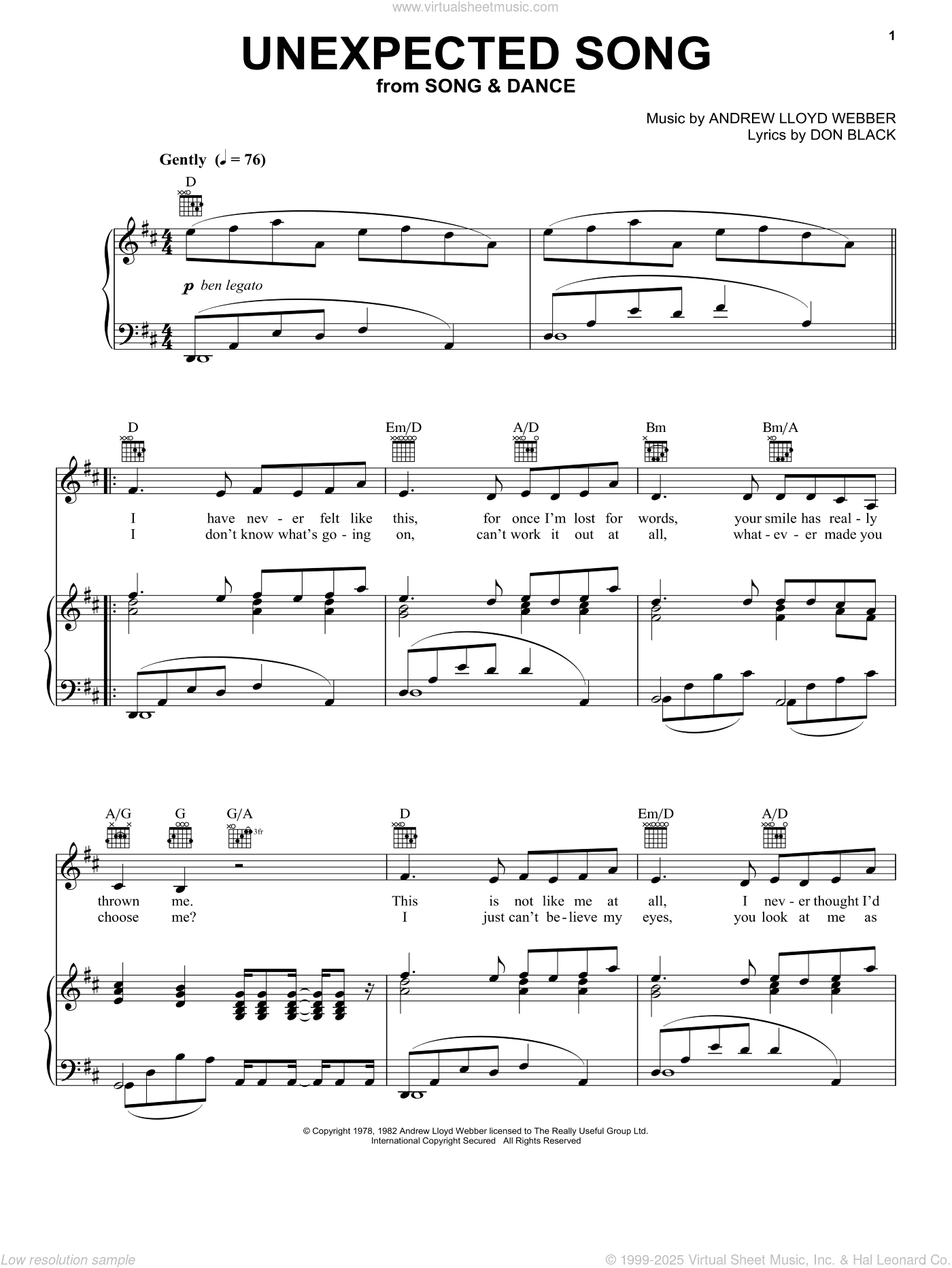 Unexpected Song (from Song and Dance)