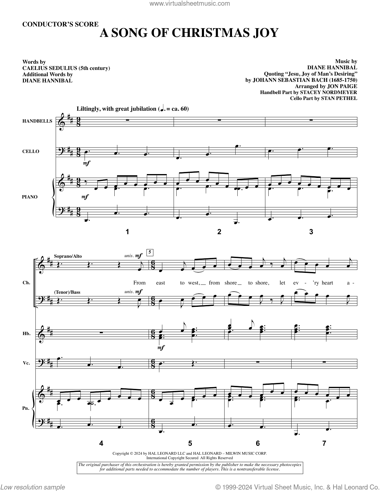 A Song Of Christmas Joy (arr. Jon Paige)