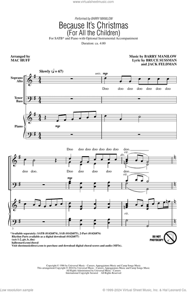 Because It's Christmas (For All the Children) (arr. Mac Huff)