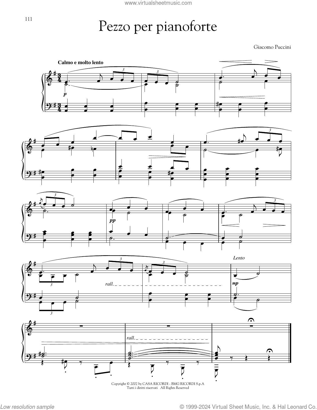 Pezzo per pianoforte (Piano Piece)