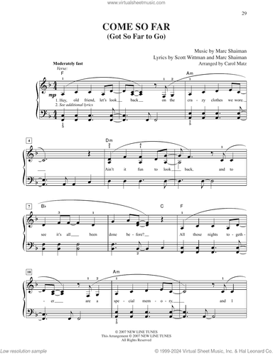 Come So Far (Got So Far To Go) (from Hairspray) (arr. Carol Matz)