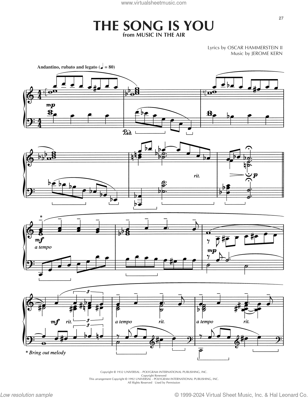The Song Is You (arr. Dick Hyman)