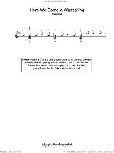 Here We Come A-Wassailing