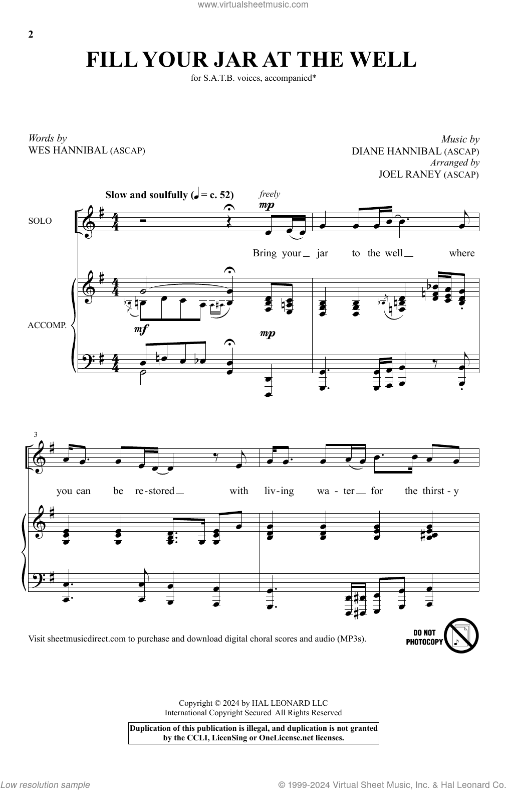 Fill Your Jar At The Well (arr. Joel Raney)
