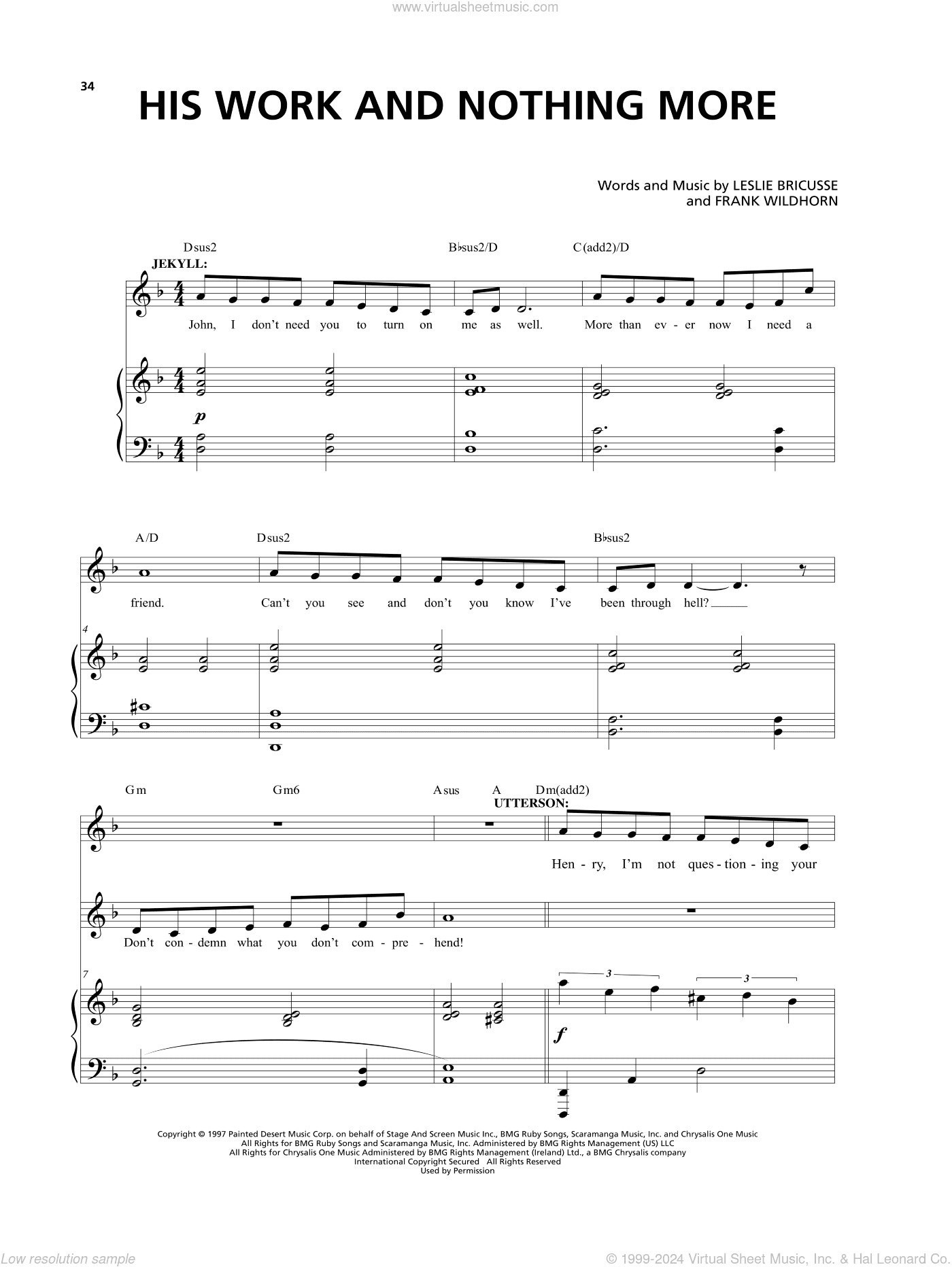 His Work And Nothing More (from Jekyll and Hyde) (2013 Revival Version)