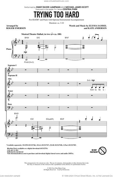 Trying Too Hard (from Central Park) (arr. Roger Emerson)