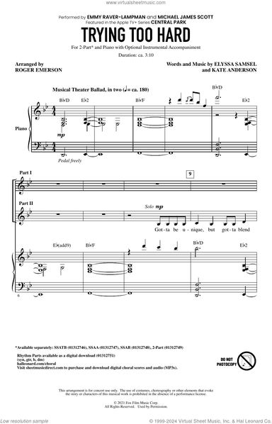 Trying Too Hard (from Central Park) (arr. Roger Emerson)