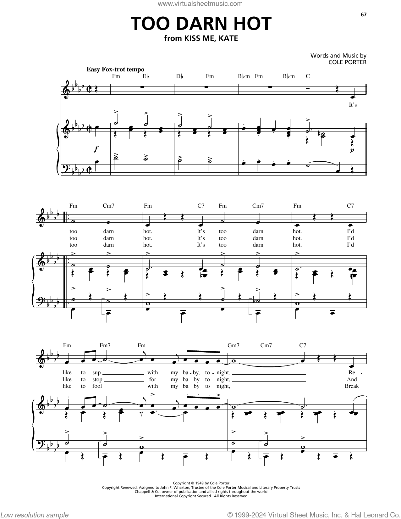 Too Darn Hot (from Kiss Me, Kate)