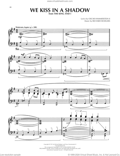 We Kiss In A Shadow (arr. Dick Hyman)