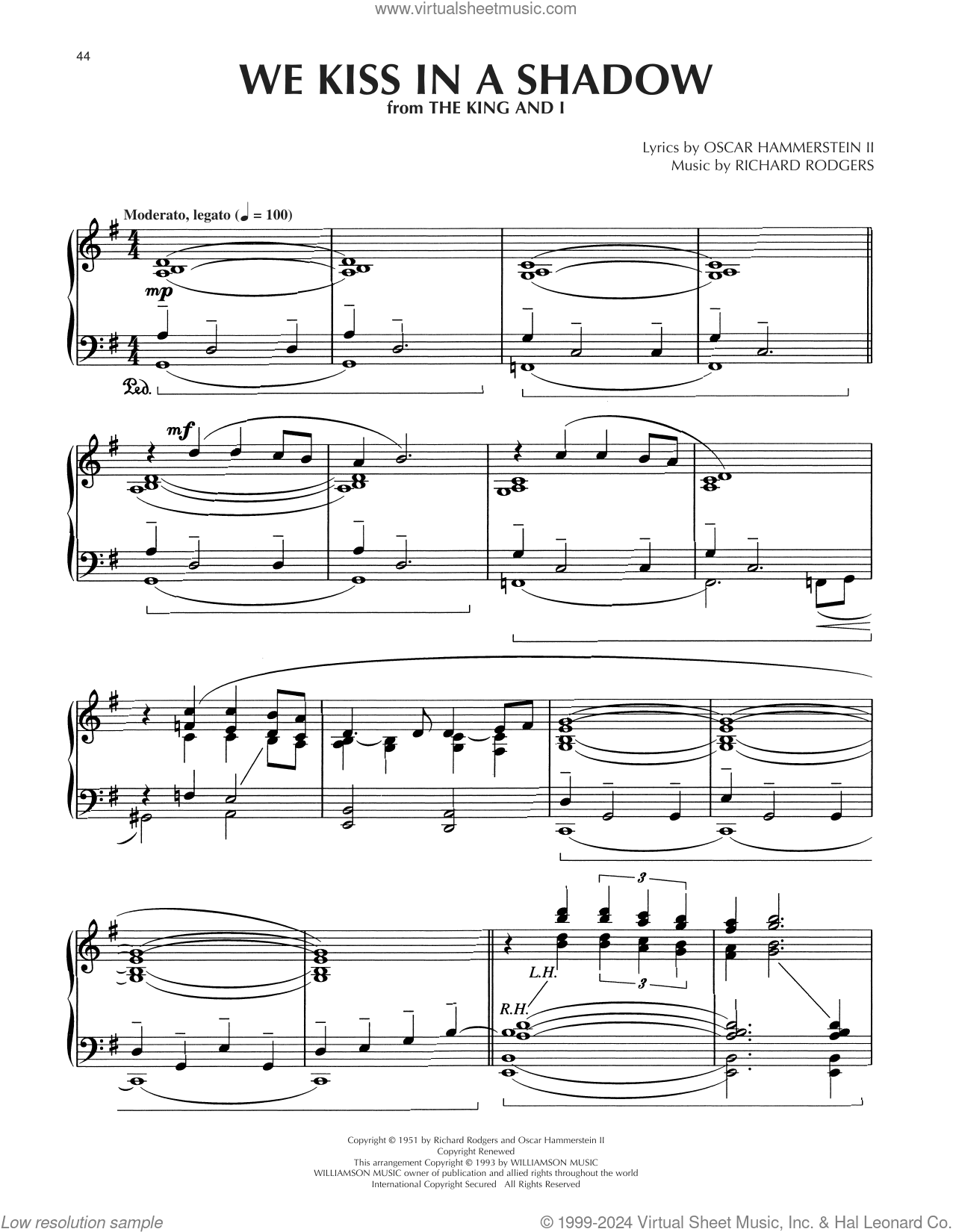 We Kiss In A Shadow (arr. Dick Hyman)
