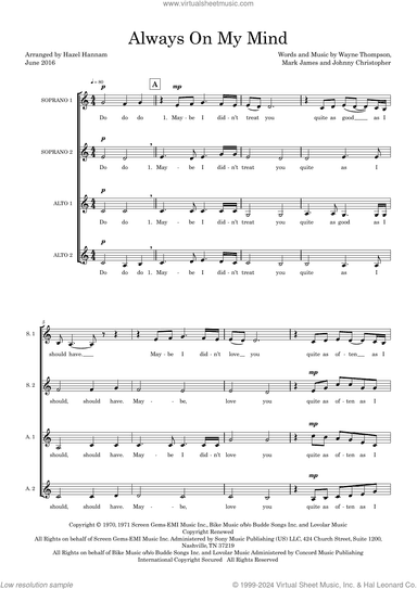 Always On My Mind (arr. Hazel Hannam)