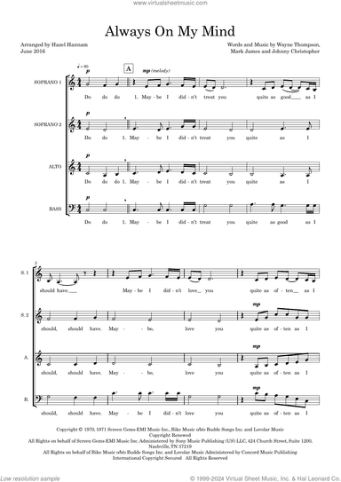 Always On My Mind (arr. Hazel Hannam)