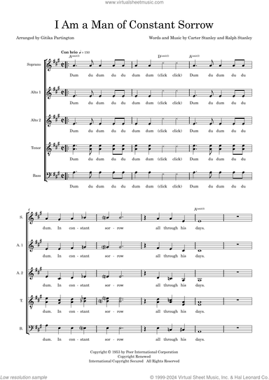 I Am a Man of Constant Sorrow (arr. Gitika Partington)