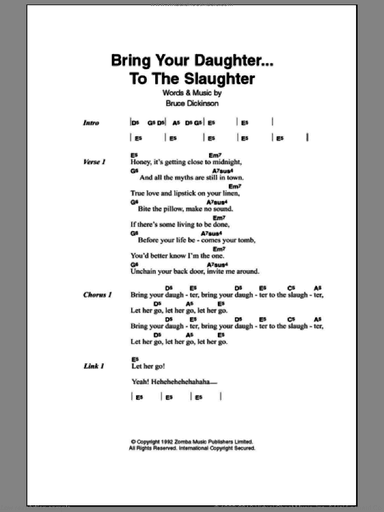 Bring Your Daughter To The Slaughter