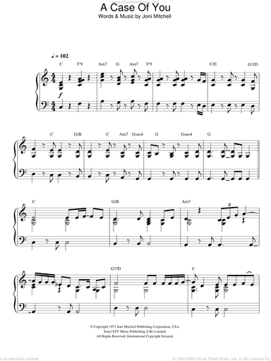 A Case Of You, (intermediate)