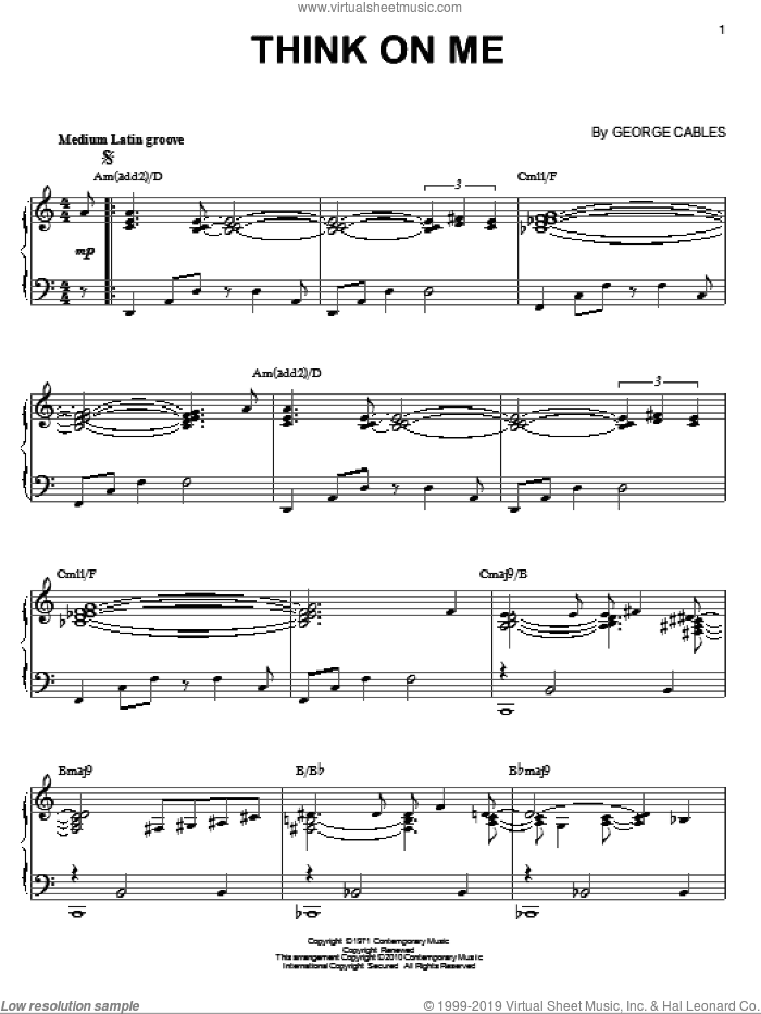 Think On Me (arr. Brent Edstrom)