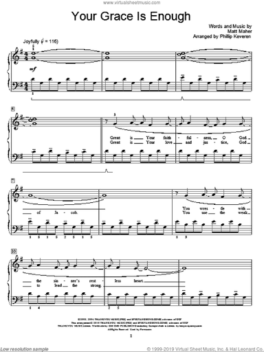 Your Grace Is Enough (arr. Phillip Keveren)