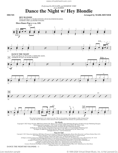 Dance The Night (with "Hey Blondie") (arr. Mark Brymer)