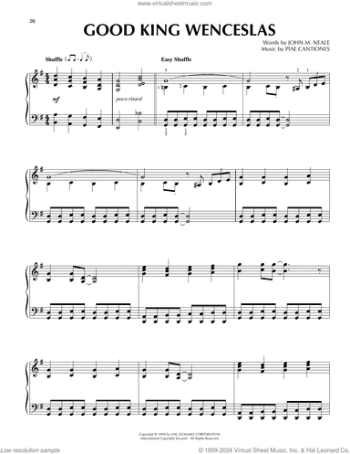 Good King Wenceslas [Jazz version] (arr. Frank Mantooth)