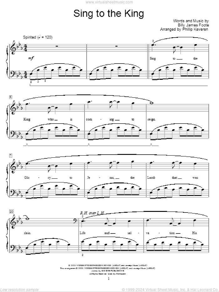 Sing To The King (arr. Phillip Keveren)