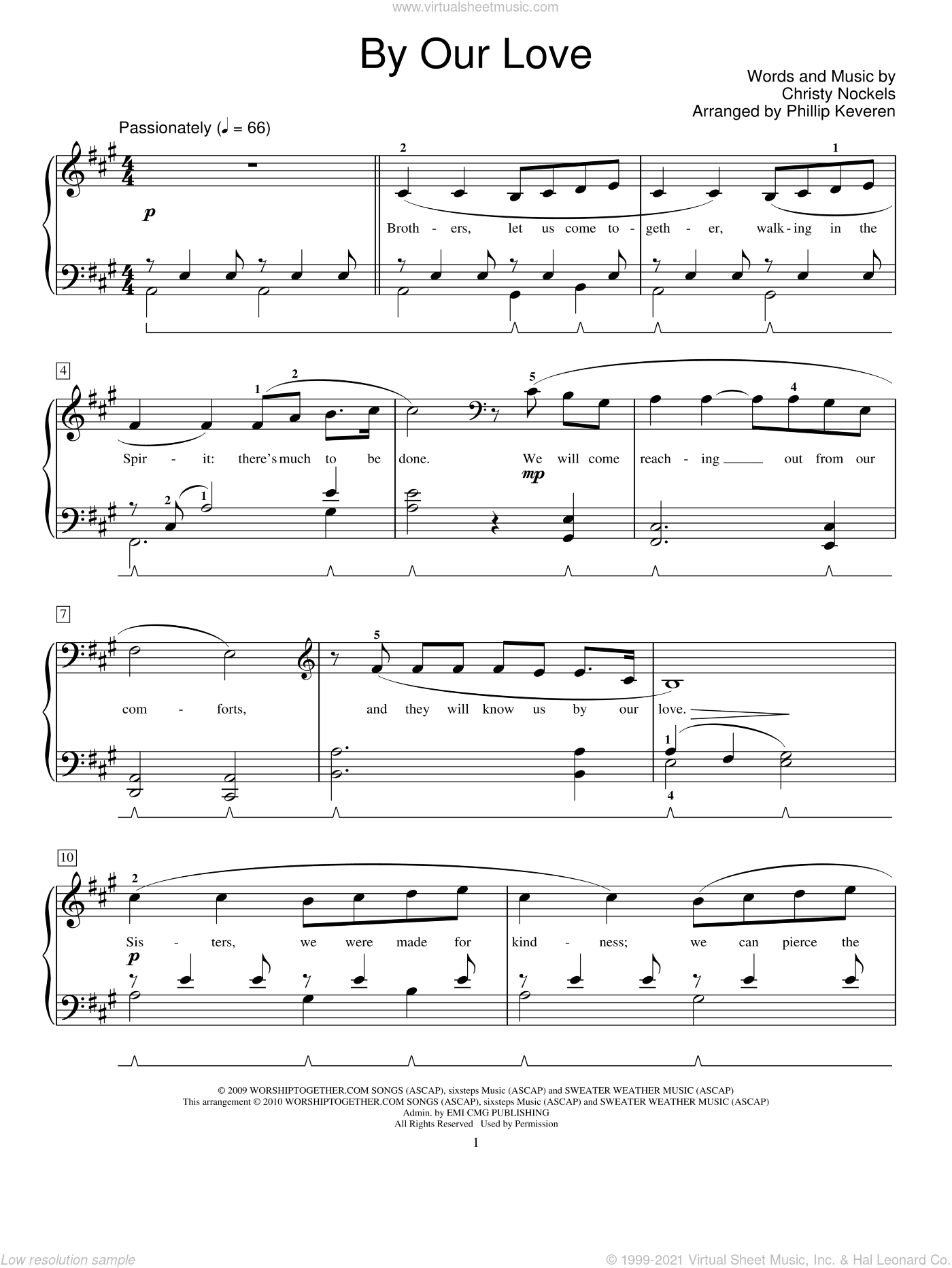 By Our Love (arr. Phillip Keveren)