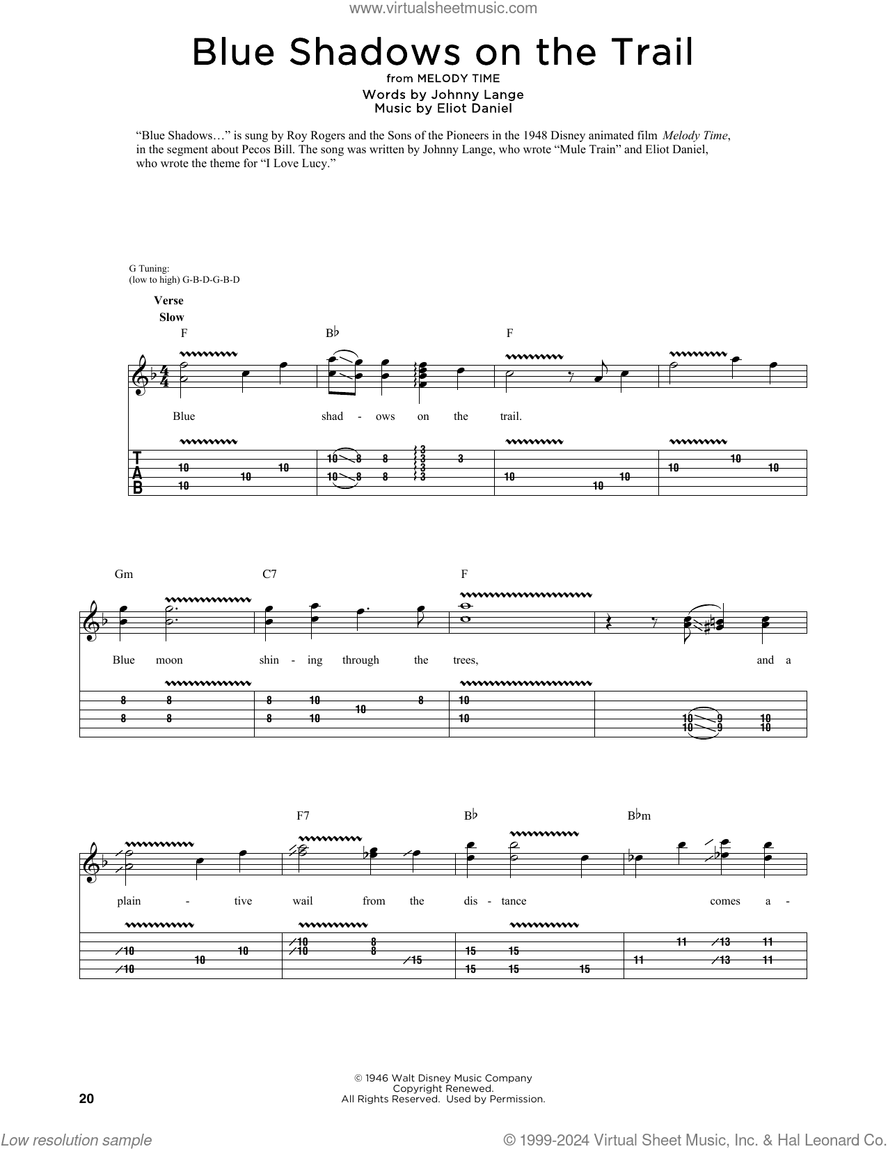 Blue Shadows On The Trail (arr. Fred Sokolow)