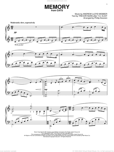 Memory (from Cats) (arr. Phillip Keveren)