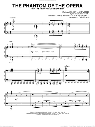 The Phantom Of The Opera (arr. Phillip Keveren)
