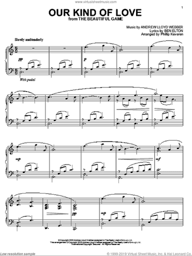 Our Kind Of Love (from The Beautiful Game) (arr. Phillip Keveren)