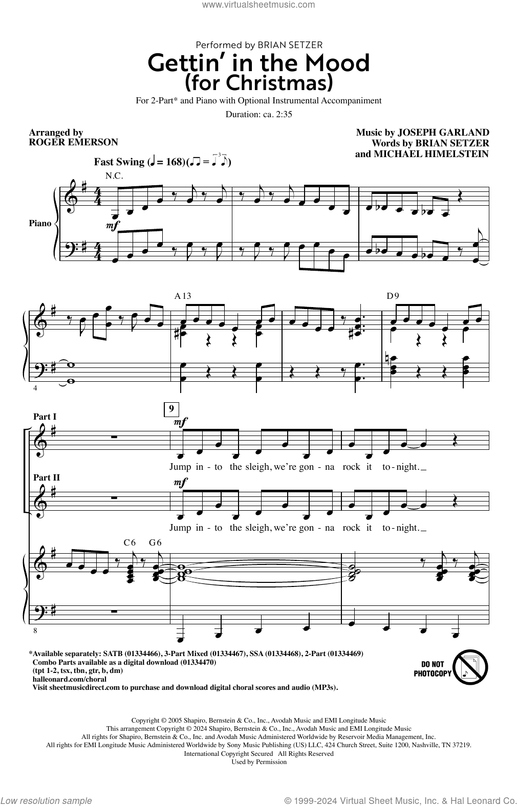 Gettin' In The Mood (For Christmas) (arr. Roger Emerson)