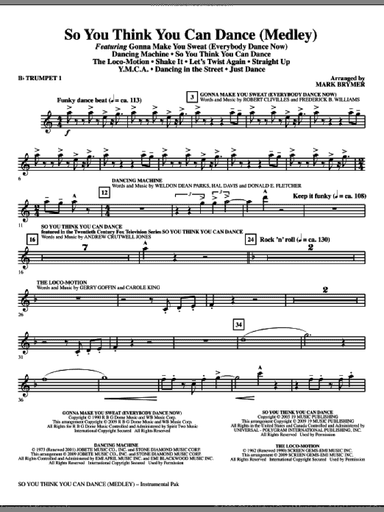So You Think You Can Dance (Medley) (complete set of parts)