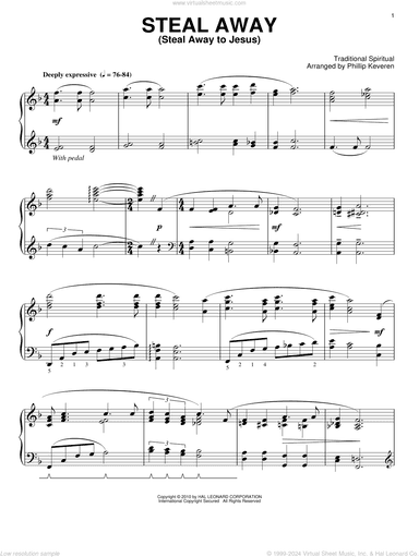 Steal Away (Steal Away To Jesus) (arr. Phillip Keveren)