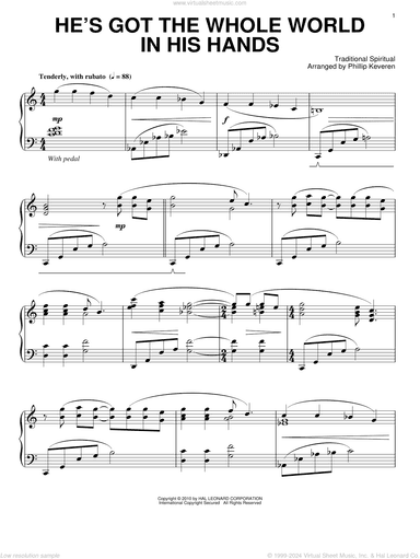 He's Got The Whole World In His Hands (arr. Phillip Keveren)