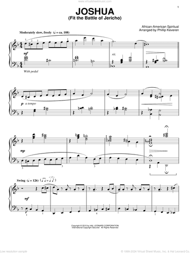 Joshua (Fit The Battle Of Jericho) (arr. Phillip Keveren)