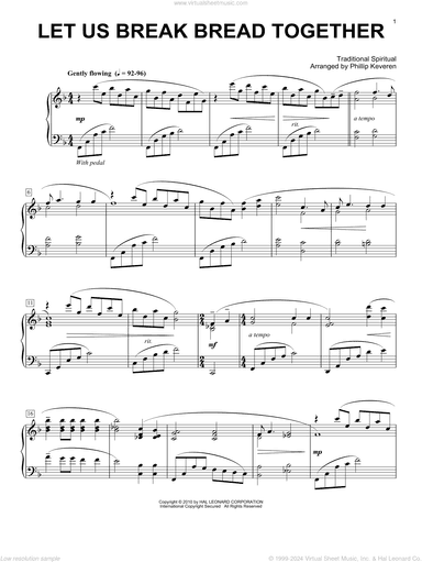 Let Us Break Bread Together (arr. Phillip Keveren)