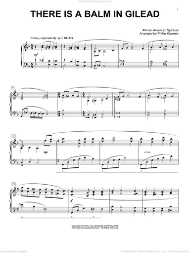 There Is A Balm In Gilead (arr. Phillip Keveren)