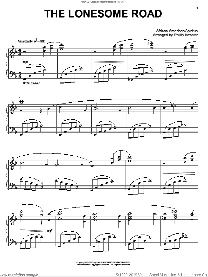 The Lonesome Road (arr. Phillip Keveren)