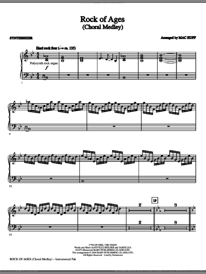 Rock Of Ages (Choral Medley) (complete set of parts)