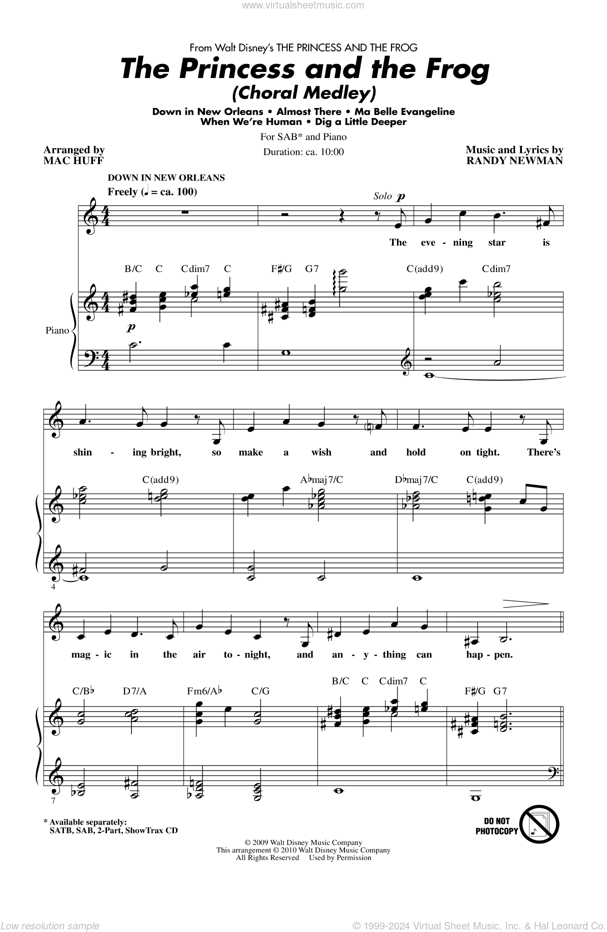 The Princess And The Frog (Choral Medley)