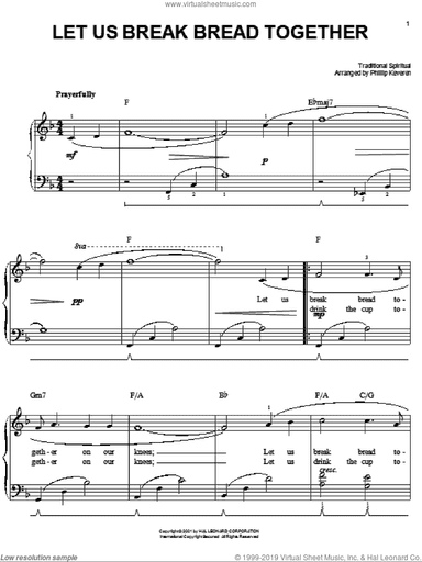 Let Us Break Bread Together (arr. Phillip Keveren)