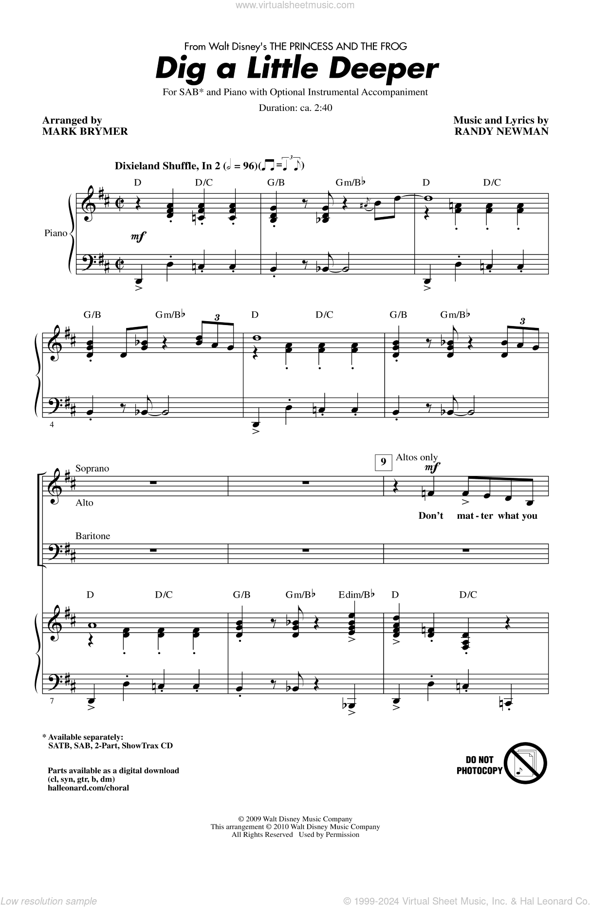 Dig A Little Deeper (from The Princess And The Frog)