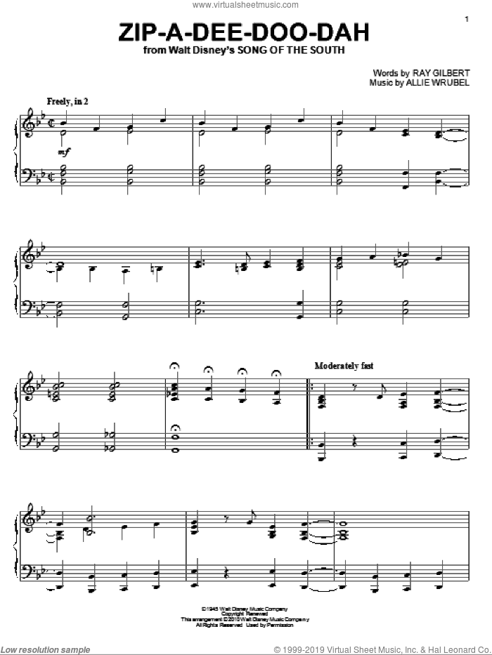 Zip-A-Dee-Doo-Dah (from Song Of The South)