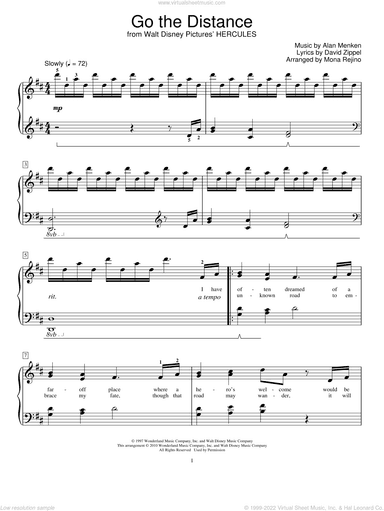Go The Distance (from Hercules) (arr. Mona Rejino)