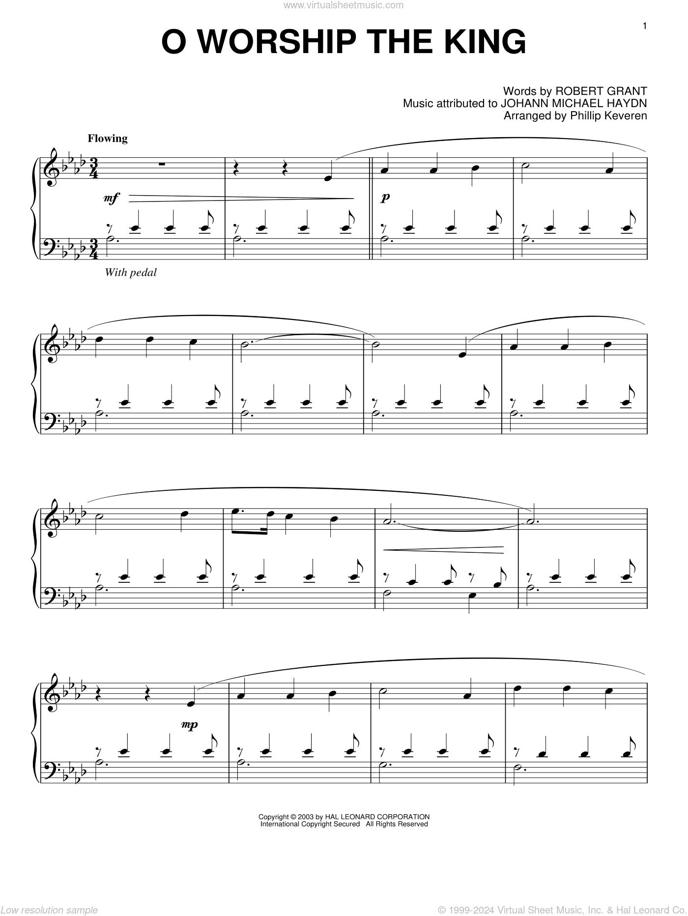 O Worship The King (arr. Phillip Keveren)
