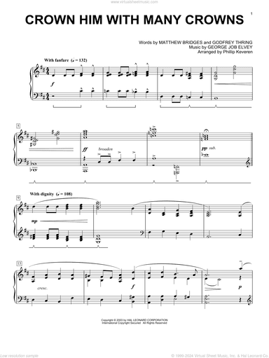 Crown Him With Many Crowns (arr. Phillip Keveren)
