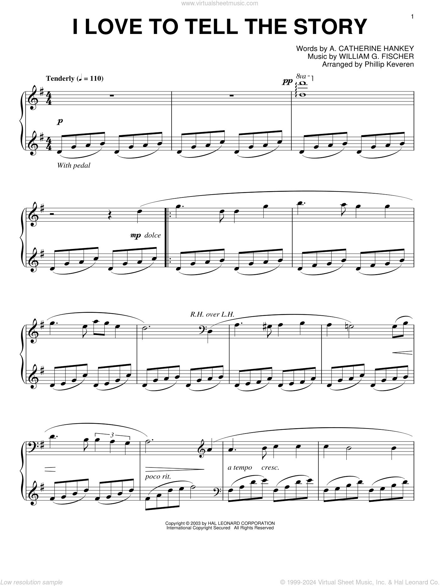 I Love To Tell The Story (arr. Phillip Keveren)