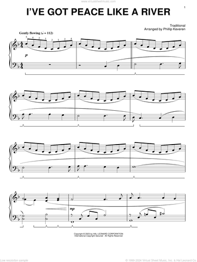 I've Got Peace Like A River (arr. Phillip Keveren)