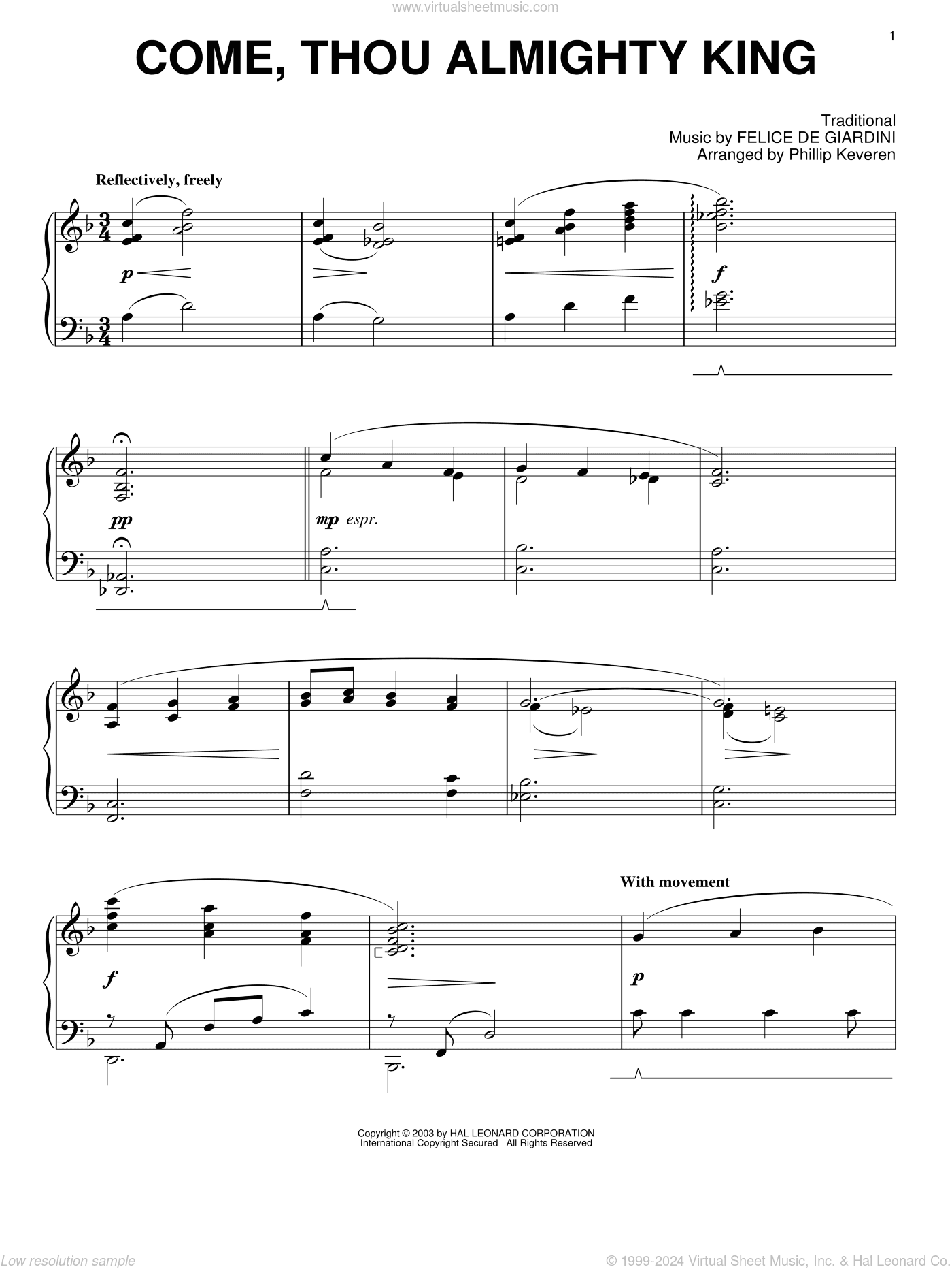 Come, Thou Almighty King (arr. Phillip Keveren)