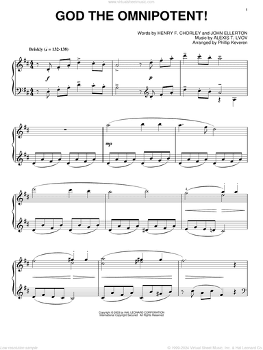 God The Omnipotent! (arr. Phillip Keveren)